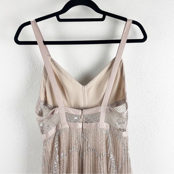 Alexis Isabella Maxi Gown in Silver Blush Small Formal Evening Black Tie - Picture 7 of 9